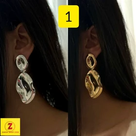 گوشواره فانتزی زنانه بلند دفرمه
