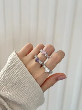 انگشتر قلب جواهری