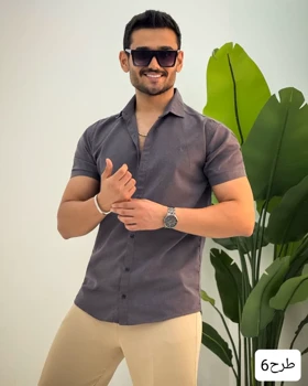 پیراهن مردانه استین کوتاه پلاس_کد4291
