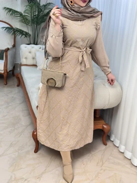 پیراهن طلاکوب نارین 3149