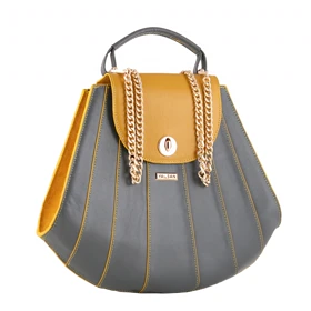 کیف دوشی و دستی زنانه چرم یلسان مدل آتریسا کد 074-BS (زرد)