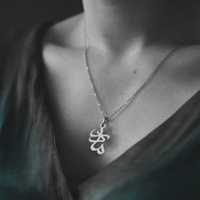 آویز اسم مادر و زنجیر نقره روز مادر نقره 925