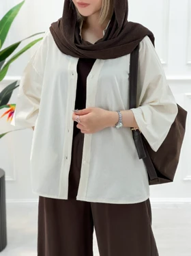 شومیز مانتویی بغل چاک سوگند