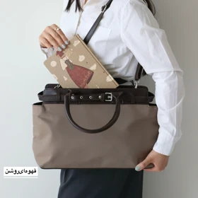 کیف زنانه بزرگ مدل لندن (قهوه‌ای‌روشن)