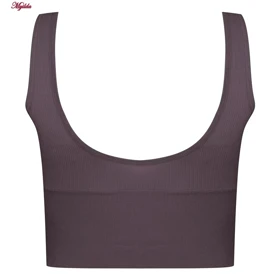 نیم‌تنه ورزشی زنانه مدل کبریتی پددار بادمجانی کد 5083