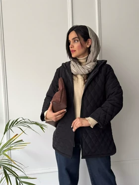 کاپشن زنانه کلاهدار آستردار ونوس **