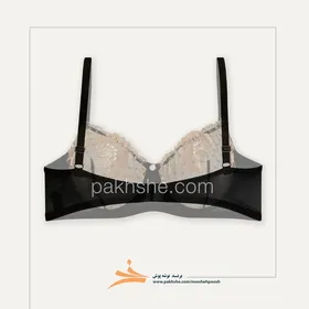 سوتین مشکی طلایی برند نوشه پوش