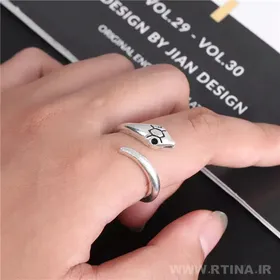انگشتر مار مردانه و زنانه فری (قابل تغییر سایز) نقره ای