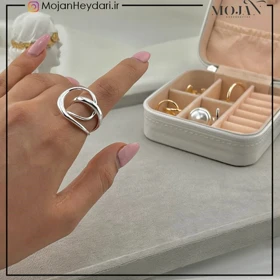 انگشتر زنانه آبکاری نقره رنگ ثابت کد ta10007