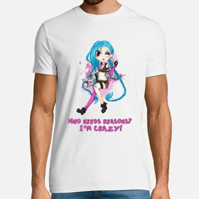 تیشرت با طرح Jinx - League Of Legends لیگ اف لجندز
