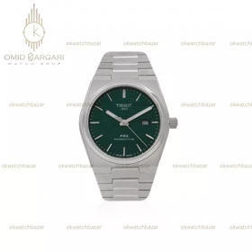 ساعت مچی تیسو پیاریکس سیلور صفحه سبز طرحدار Tissot PRX