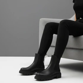 نیم بوت زنانه چلسی دوطرف کش-مشکی