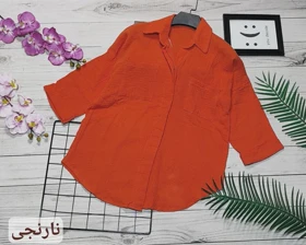 شومیز مانتویی پشت دکمه کد 20113