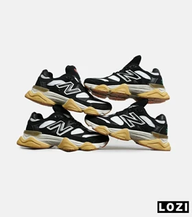 کفش کتانی مردانه و زنانه مشکی سفید خردلی NEW BALANCE 9060