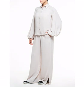 شومیز میدی زنانه بنتون 307346 Rose Merry-کرم