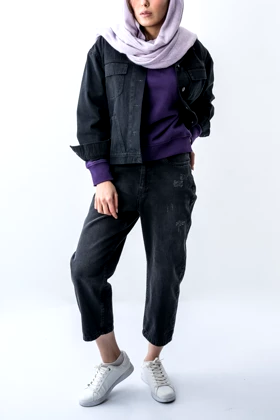 کت کتان جیب از رو زنانه