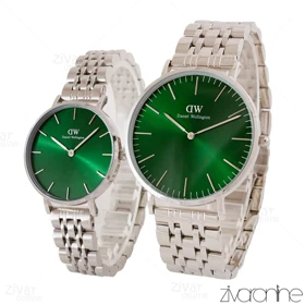 ست ساعت دنیل ولینگتون نقره ای صفحه سبز 104861