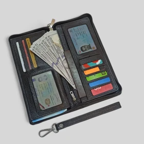 کیف مدارک و دسته چک مچی مردانه چرمی مدل جاستین