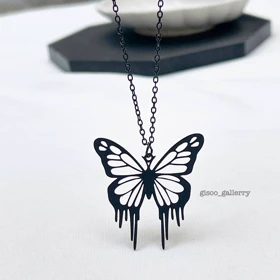 زنجیر پلاک تک پروانه لونا🦋
