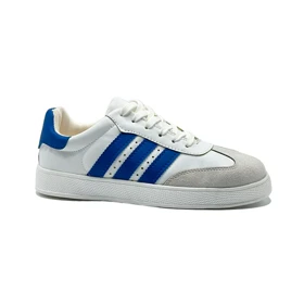 کفش و کتانی زنانه و دخترانه مدل آدیداس سامبا ADIDAS_SAMBA رنگ سفید آبی