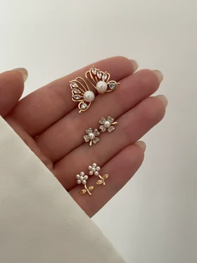 گوشواره های میخی مرواریدی ژوپینگ