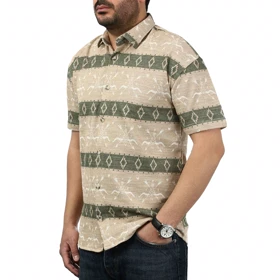 پیراهن آستین کوتاه بوکله مردانه مدل 61119129