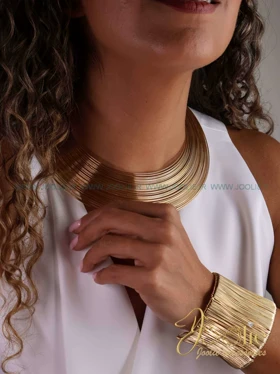 طوق گردنبند زنانه ورشو عثمانی مدل زرین کد N3121