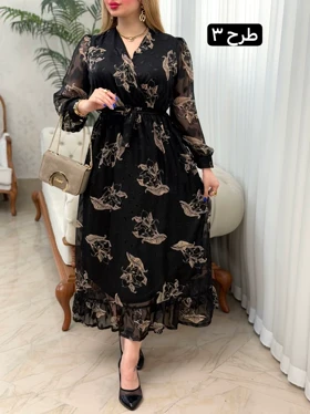 پیراهن حریر پایین چین 3939