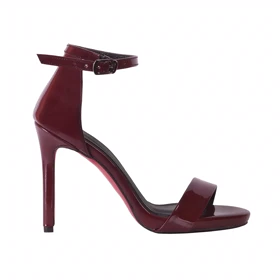 پاشنه‌بلند مدل لودشکا جلوباز زرشکی ورنی کد 1763