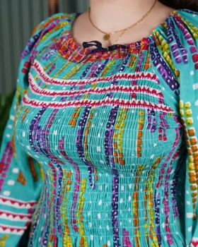 پیراهن بلند سینه کش قواره بزرگ# 7299