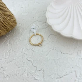 انگشتر زنانه با طرح حلقه تک نگین سولیتر ژوپینگ