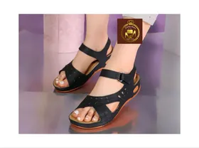 صندل طبی اسپرت زنانه چسبی سایز بزرگ
