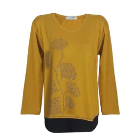 بلوز زنانه مجلسی ویسکوز طرح گل نگین‌دار