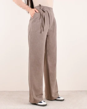 شلوار لینن کمر پاپیونی