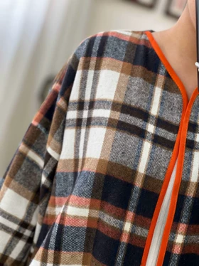 کت چهارخونه پشمی کد 3132