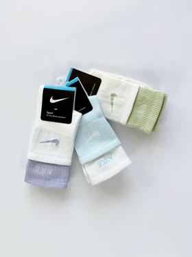 جوراب ساق‌دار زنانه نخ پنبه دو کش نایکی Nike