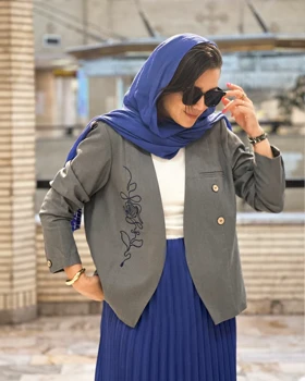 کت لینن گلدوزی