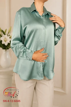 شومیز دکمه دار ساتن بیسکوییتی(SN-4-12-6045)