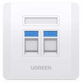 کاور پریز شبکه و تلفن یوگرین UGREEN مدل NW144 با پورت RJ45 و RJ11