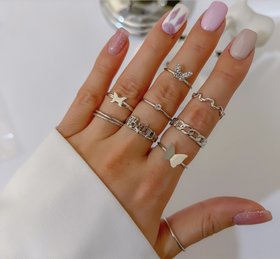 انگشتر پکی پروانه مینیمال ring pack