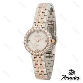 ساعت الکسا 2002z زنانه رزگلد سیلور دور نگین w-10134