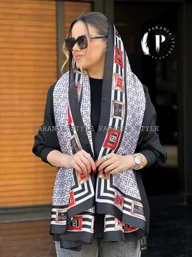 شال ابریشم فندی