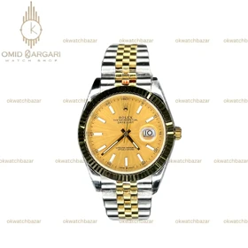 ساعت مچی رولکس دیت جاست سوئیسی سیلورطلایی صفحه نارنجی Rolex Datejust