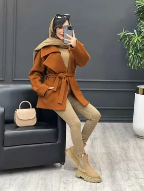 پالتو جلو باز کمردار