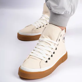 نیم بوت اسپرت مردانه رنگ کرم مدل آل استار کانورس Converse