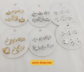 پک 6تایی انگشتر مینیمال زنانه استیل
