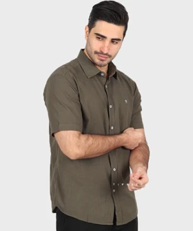 پیراهن مردانه لینن و آستین کوتاه 0876