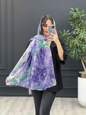 شال آبرنگی طرح گل