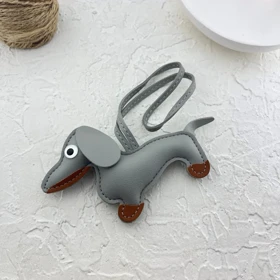 آویز کیف فانتزی طرح سگ چرمی، شیک و دوست‌داشتنی