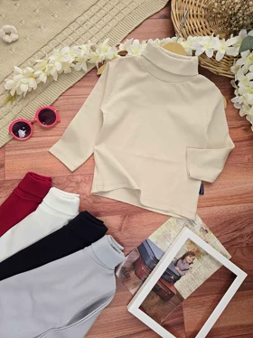 بلوز یقه اسکی بچگانه